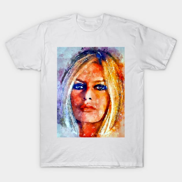 Watercolor Bardot T-Shirt by danieljanda